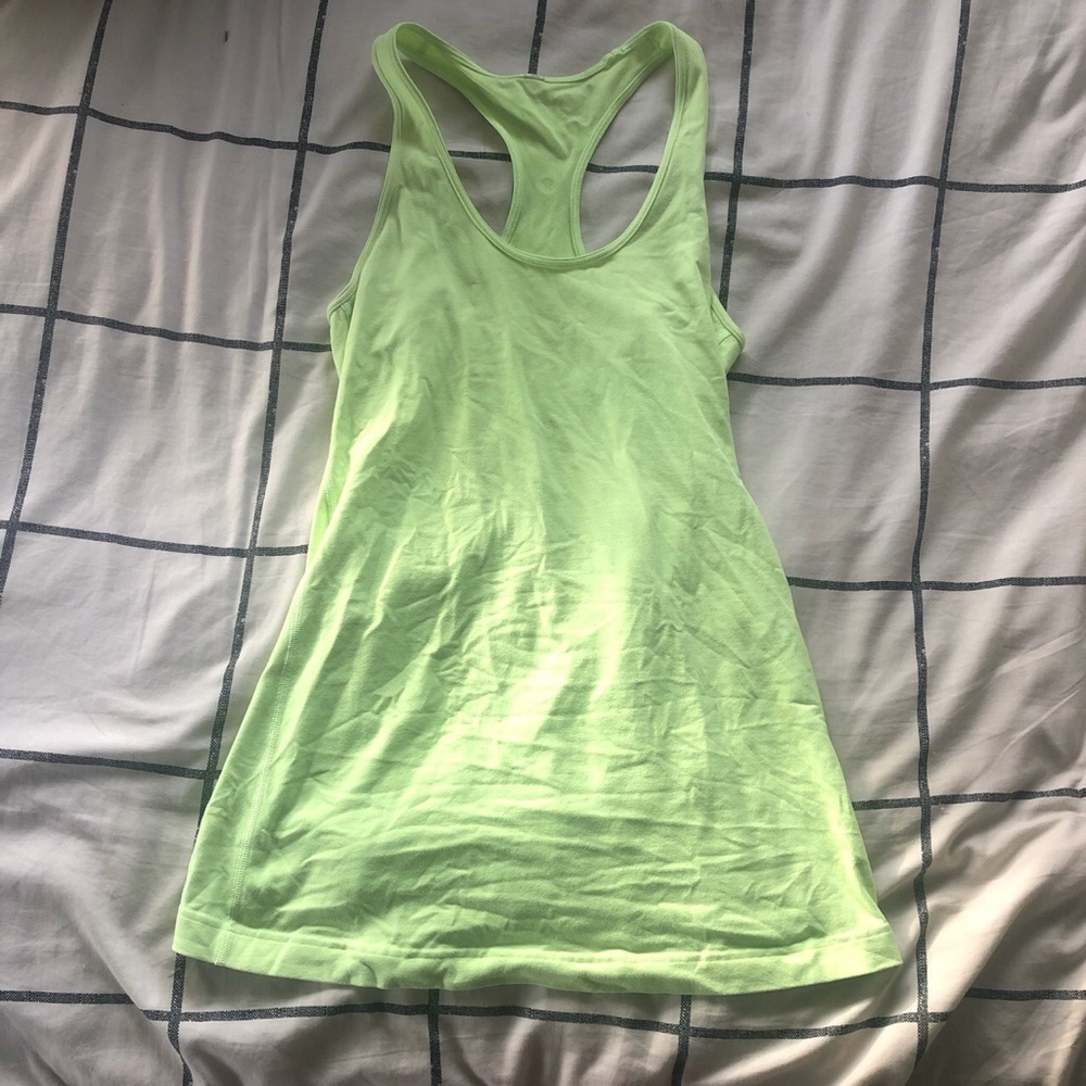 neon lululemon tank